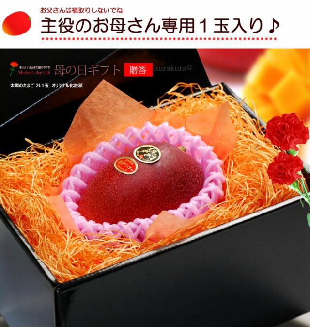 母の日マンゴー太陽のタマゴ2L1玉化粧箱ギフト販売姿