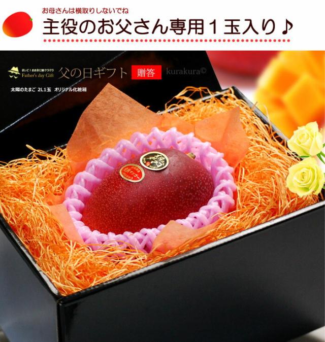父の日マンゴー太陽のタマゴ2L1玉化粧箱ギフト販売姿
