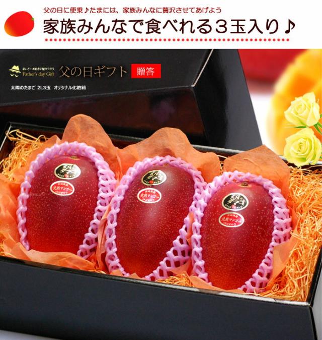 父の日マンゴー太陽のタマゴ2L3玉化粧箱ギフト販売姿
