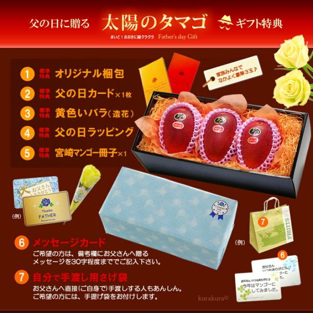 父の日ギフト太陽のタマゴ2L3玉オリジナル化粧箱