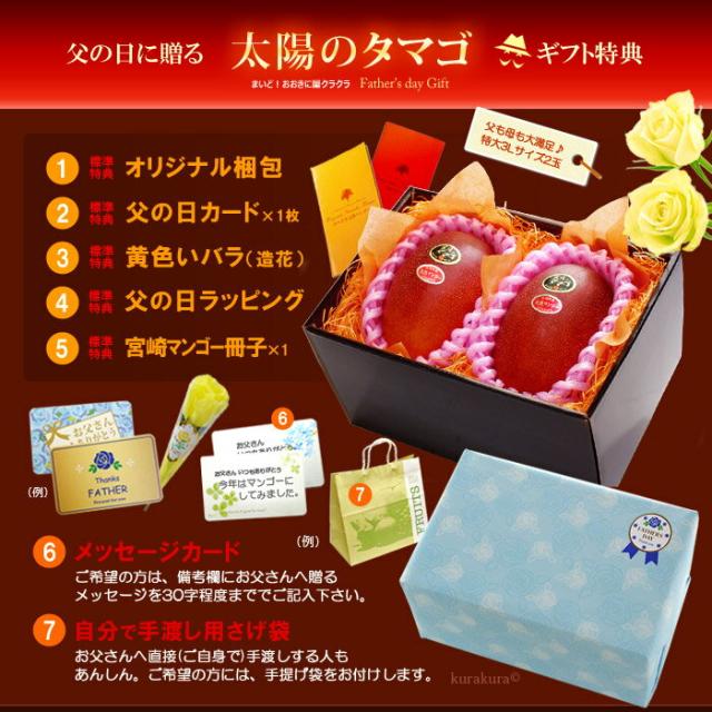 父の日ギフト太陽のタマゴ3L2玉オリジナル化粧箱