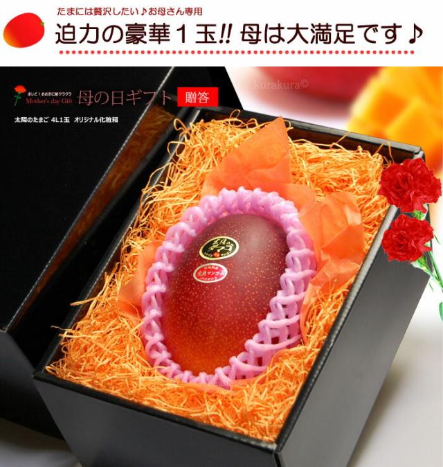 母の日マンゴー太陽のタマゴ4L1玉化粧箱ギフト販売姿
