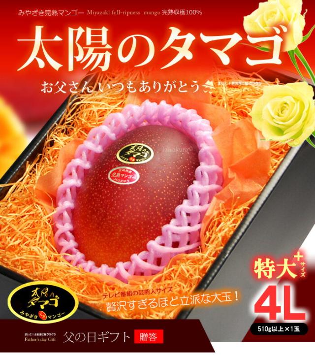 父の日マンゴー太陽のタマゴ（4L1玉）販売/購入