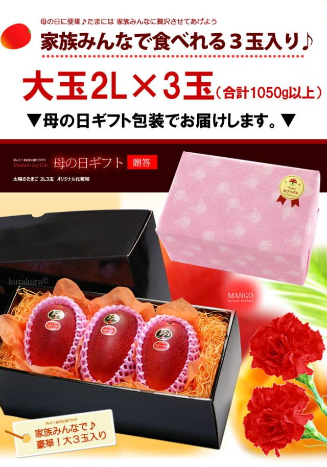 母の日ギフト太陽のタマゴ2L3玉ラッピング