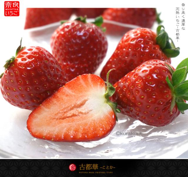 古都華は綺麗スマートな円錐形の苺