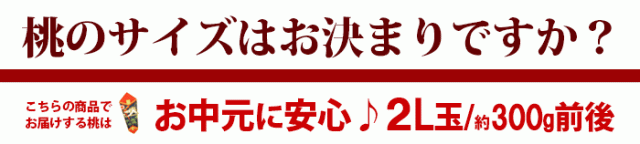 桃のサイズはお決まりですか?大玉2Lサイズ