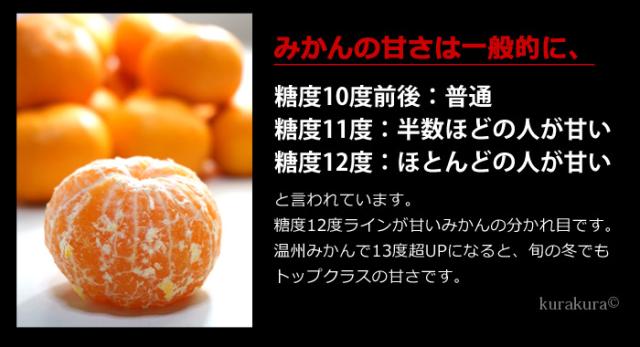 みかんの甘さ糖度は一般的に