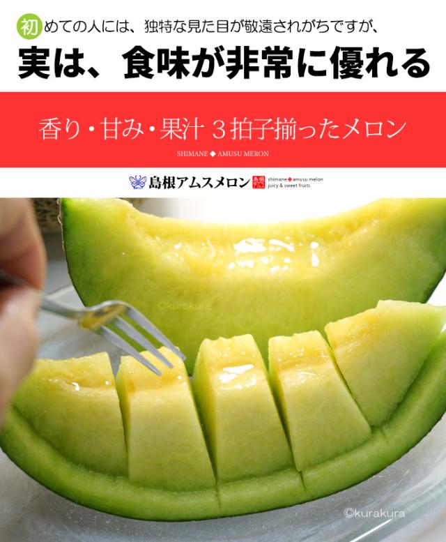島根アムスメロンは香り・甘味・果汁の三拍子そろったメロン