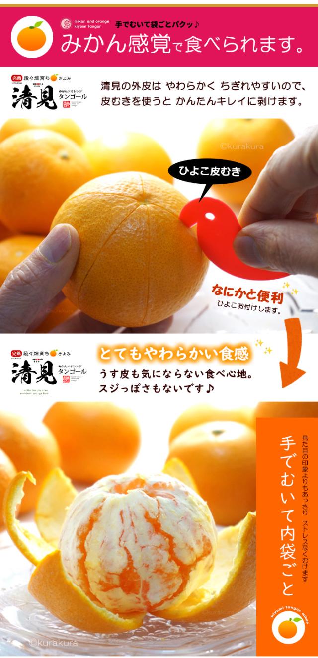 清見みかん感覚で手で剥いて内袋ごと食べられる