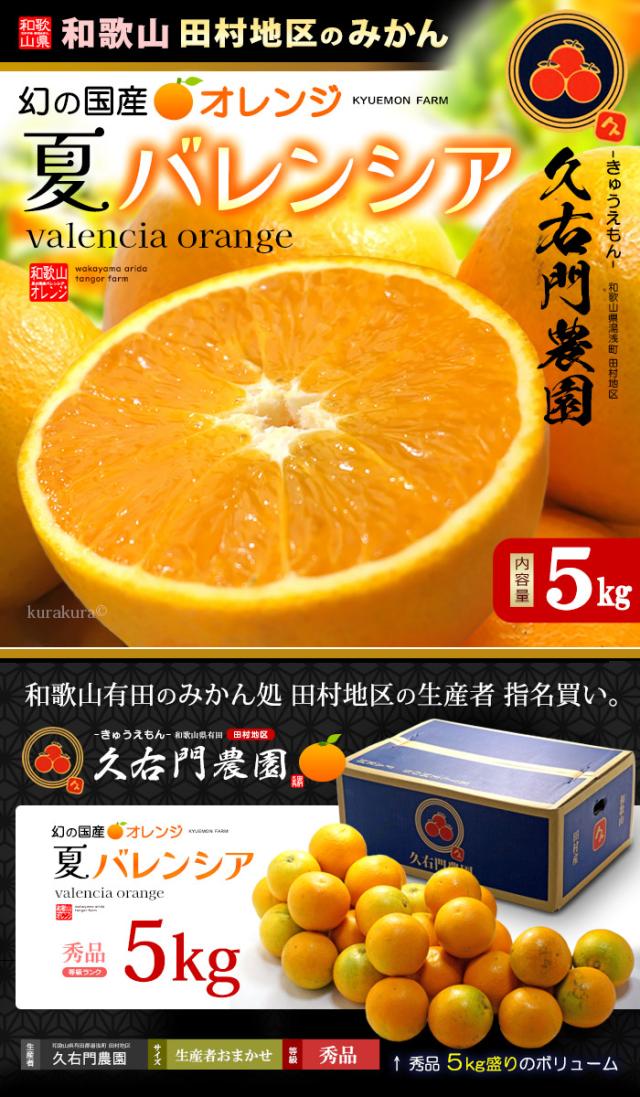 久右門農園バレンシアオレンジ5kg販売/通販