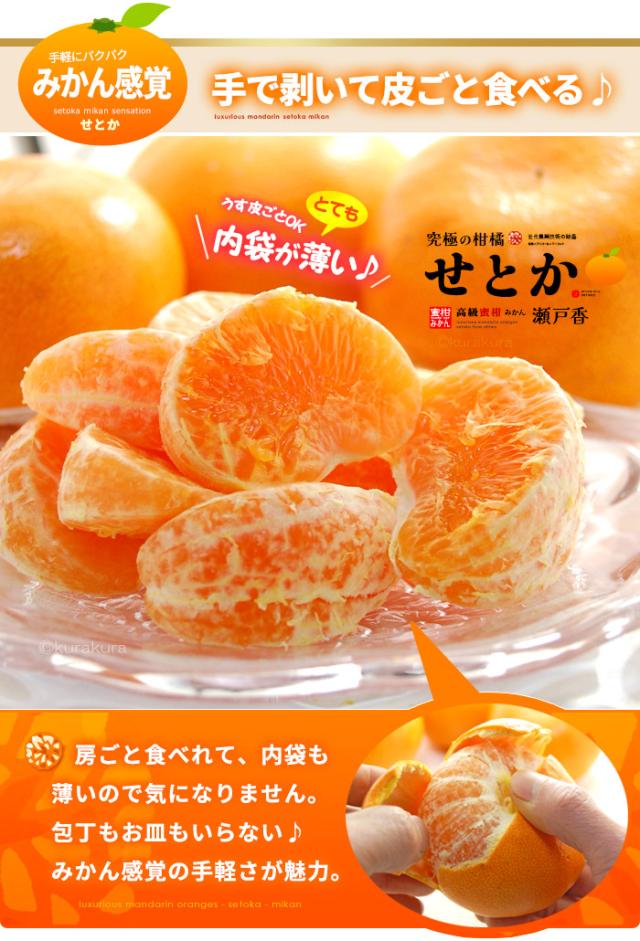 せとか手で剥けるミカン感覚の手軽さ