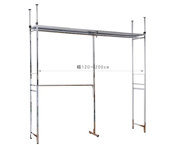 お得送料無料 上品な輝きを演出ツッパリクローゼットハンガー 幅120cm〜200cm 日用品・生活雑貨 収納用品 収納用ハンガー SK-70S スペース収納 幅 高さの通販はau PAY マーケット - 全品送料無料ゆとり生活研究 爆買い正規品
