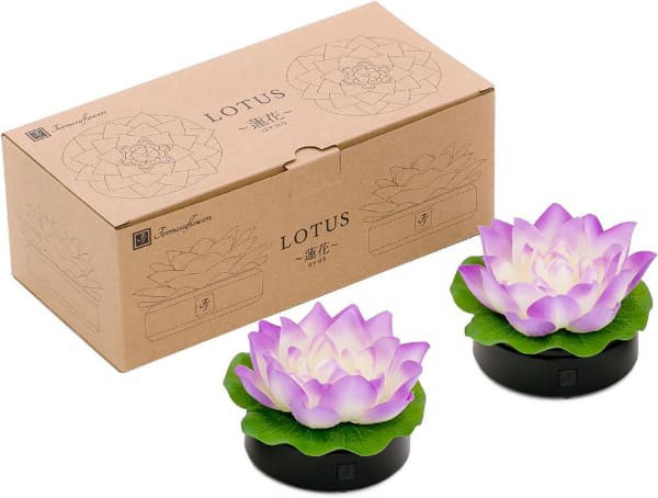 ロータス 蓮花 はすはな 虹色・ゆらぎ 一対セット 造花 仏花 仏壇 仏具