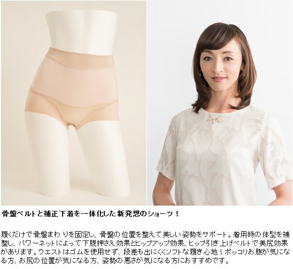 室伏由佳プロデュース 骨盤ベルトINショーツ 1枚 骨盤ベルトと