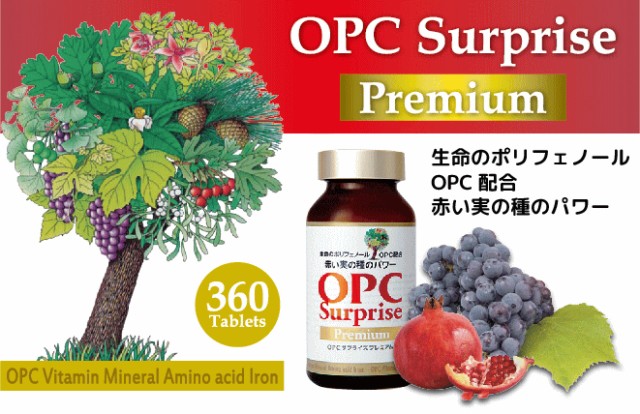 OPC サプライズプレミアム 360粒 ポリフェノール サプリメント ブドウ