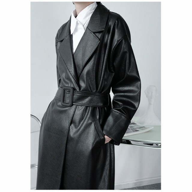 即納特価 トレンチコート 長袖 ロングスリーブ メンズ ストリート カジュの通販はau PAY マーケット - BIGBANGFELLAS|商品ロットナ PUレザー デザイン 本革調 アウター 韓国 ファッション メンズ ゆったり 高品質安い