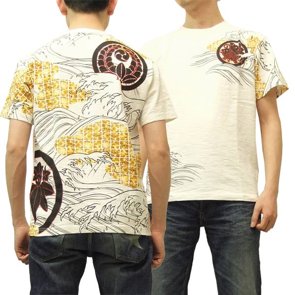 クロップドヘッズ Tシャツ 波家紋 cropped heads 和柄tee 911-56