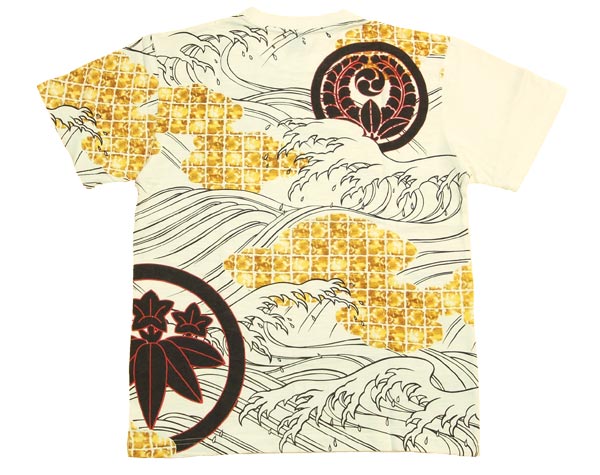 クロップドヘッズ Tシャツ 波家紋 cropped heads 和柄tee 911-56