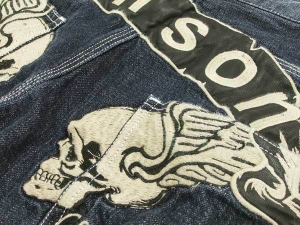 バンソン デニムパンツ スカル刺繍 vanson メンズ ジーンズ sp-b バンソン デニムパンツ スカル刺繍 vanson メンズ ジーンズ sp-b