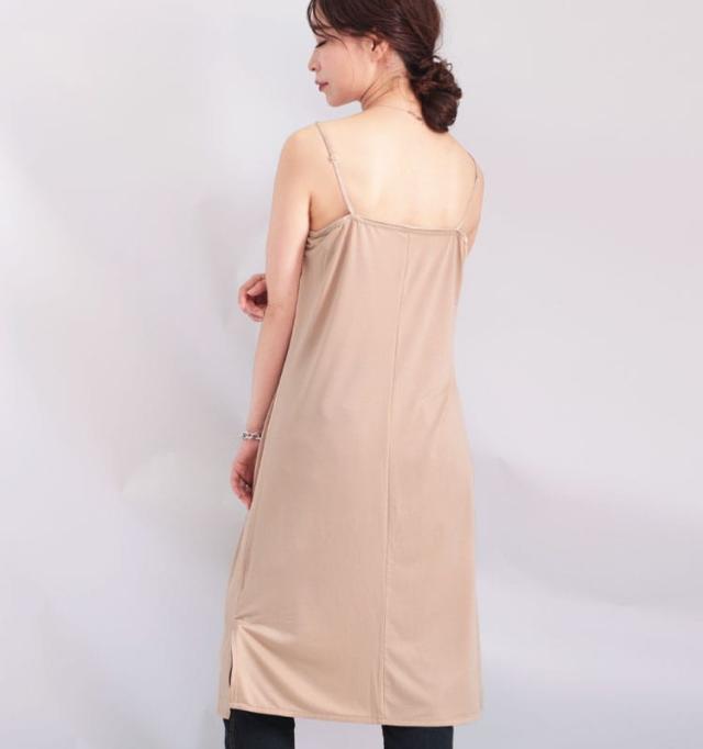 透けないペチコートキャミソールワンピース