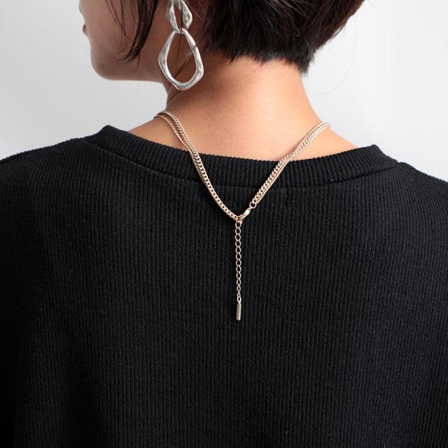 2連チェーンネックレス