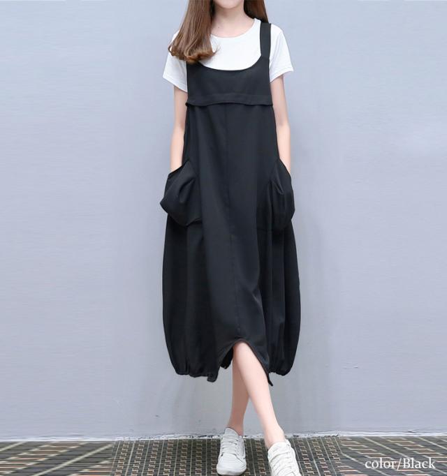 Tシャツセットサロペットワンピース