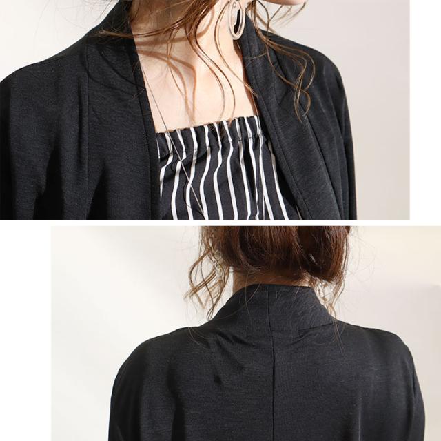 ストライプ柄フェイクワンピース