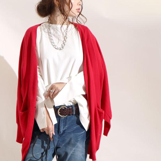 スリットスリーブコットンカットソー