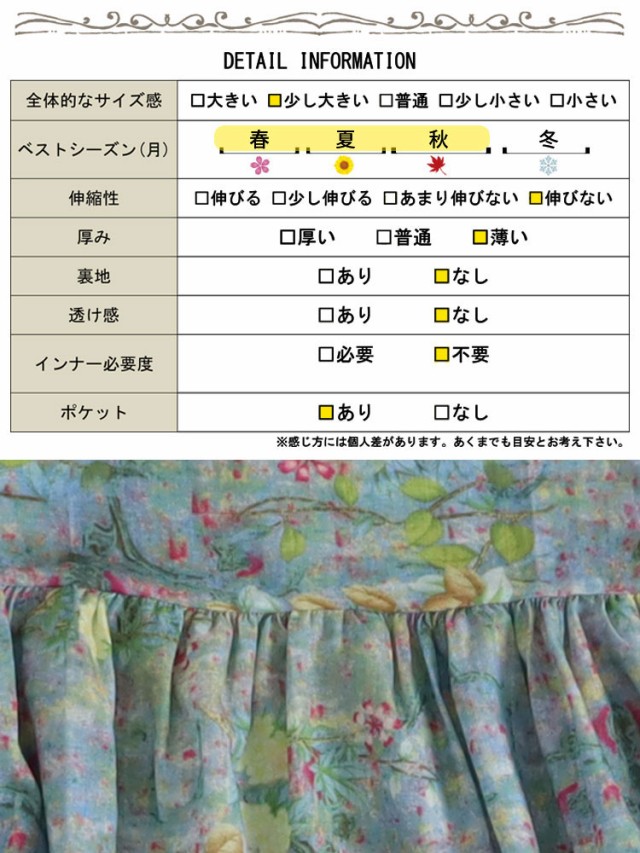 ボタニカル柄コットンロングワンピース