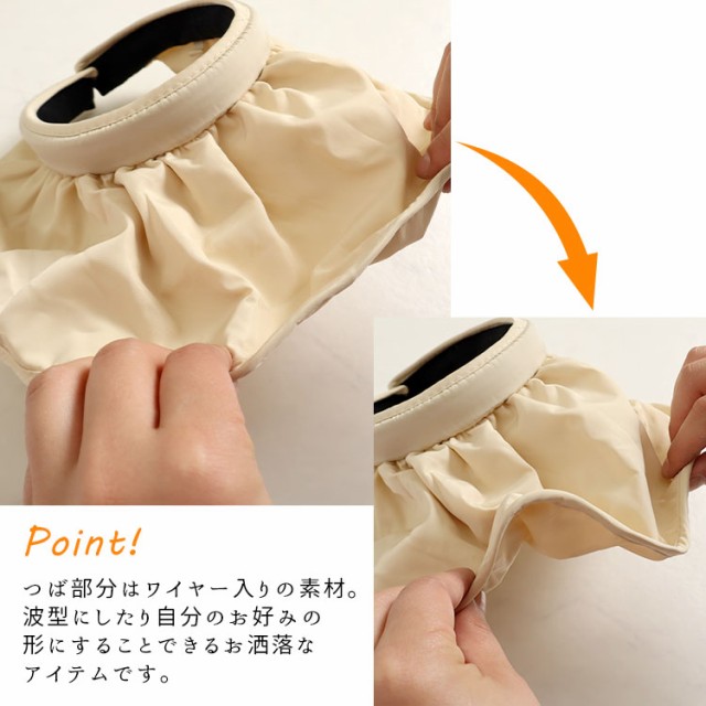 UVカット95%日焼け止めサンバイザー