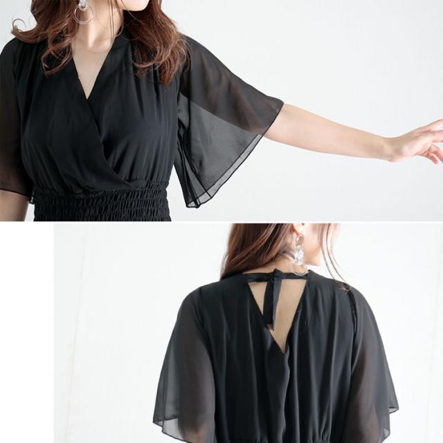 バックリボンカシュクールワンピース