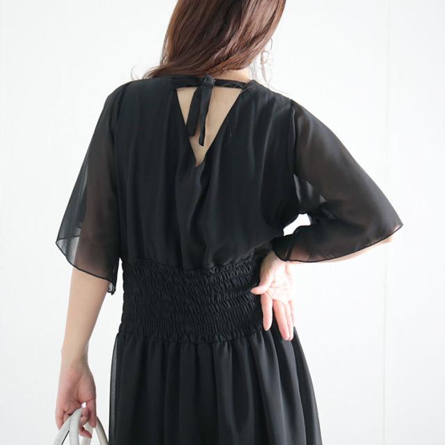 バックリボンカシュクールワンピース