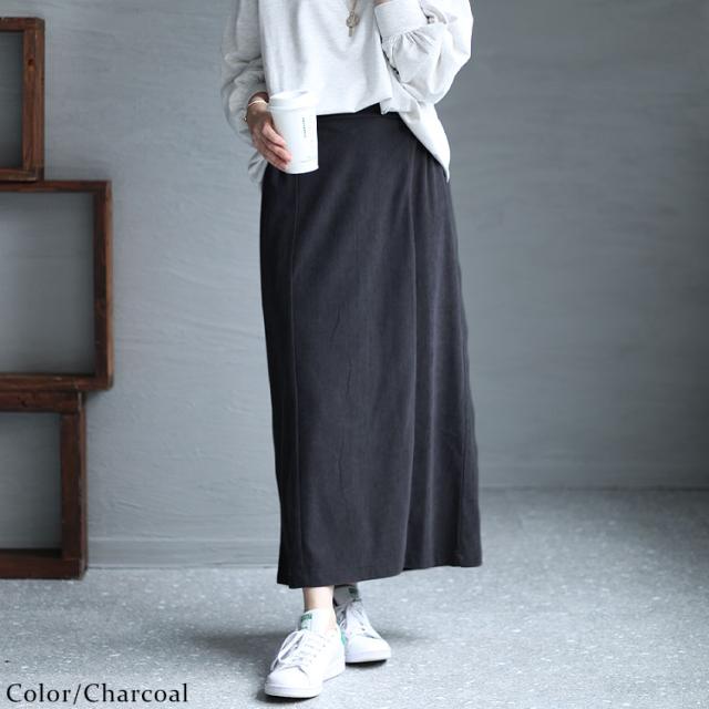 コーデュロイハイウエストナロースカート