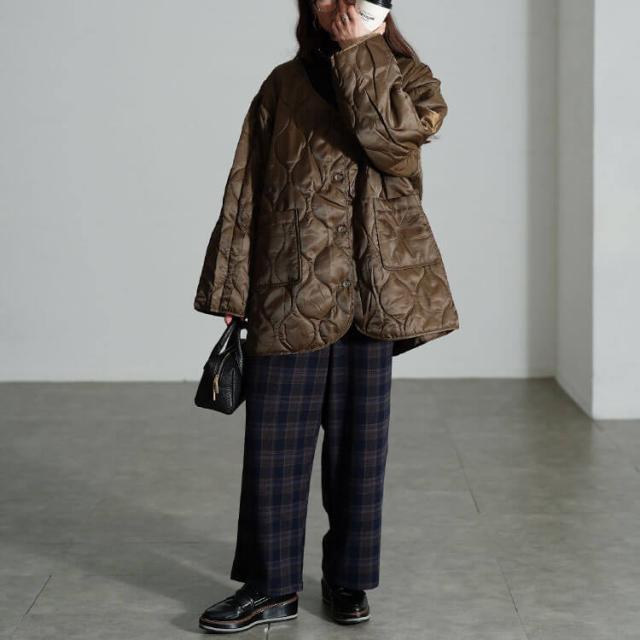 3way中綿ライナー付きパイピングガウンコート