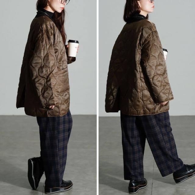 3way中綿ライナー付きパイピングガウンコート