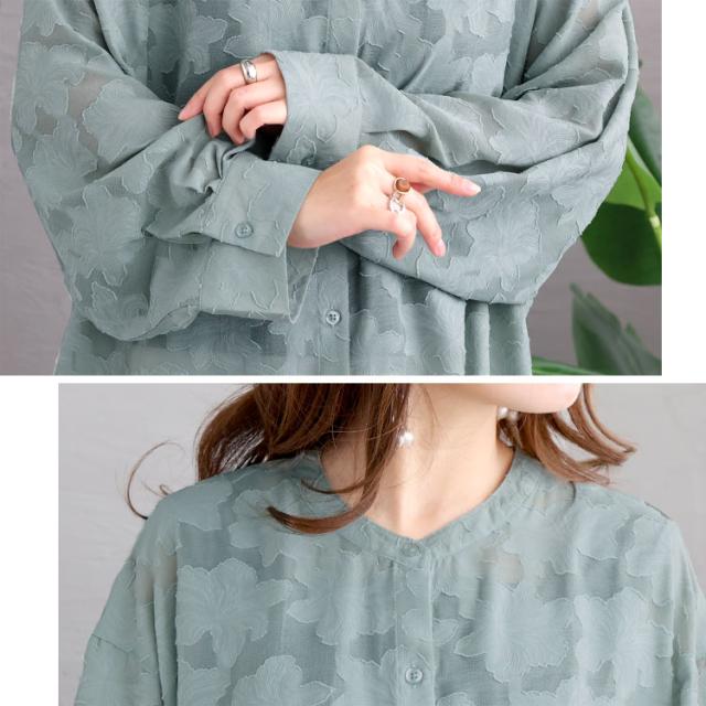 花柄ジャーガードブラウス