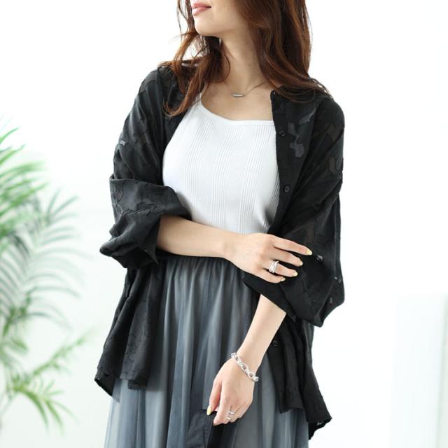 花柄ジャーガードブラウス