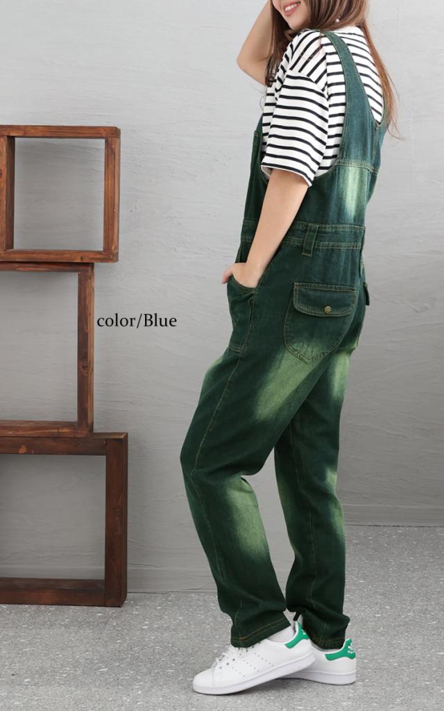 デニムサロペットパンツ