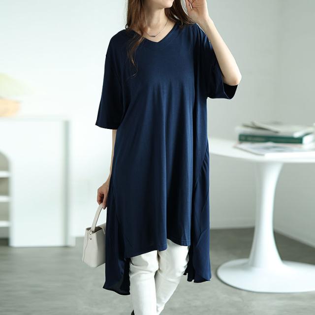 異素材テールカットチュニック