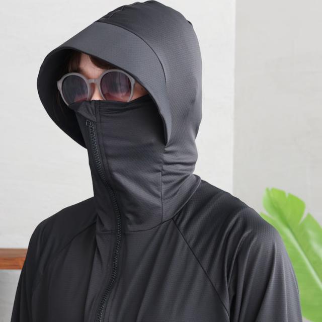 UVカット＆接触冷感つば付きパーカー