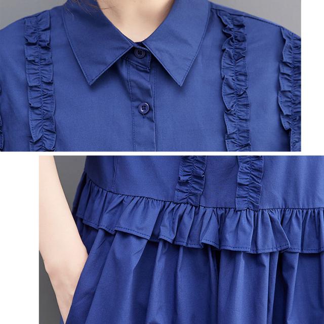 フリルシャツワンピース
