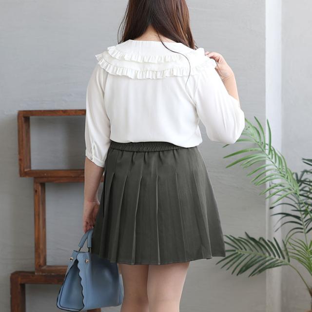 パンツ裏地プリーツミニスカート