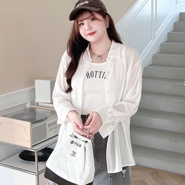 シアーオーバーサイズシャツ