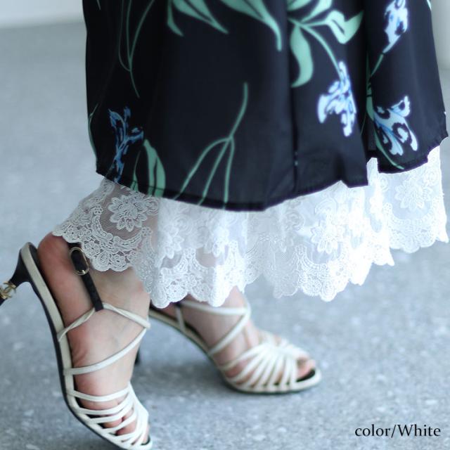 刺繍レースコットンティアードペチパンツ