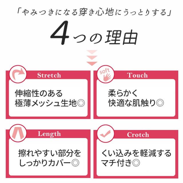 裾レース股ずれ防止3分丈パンツ