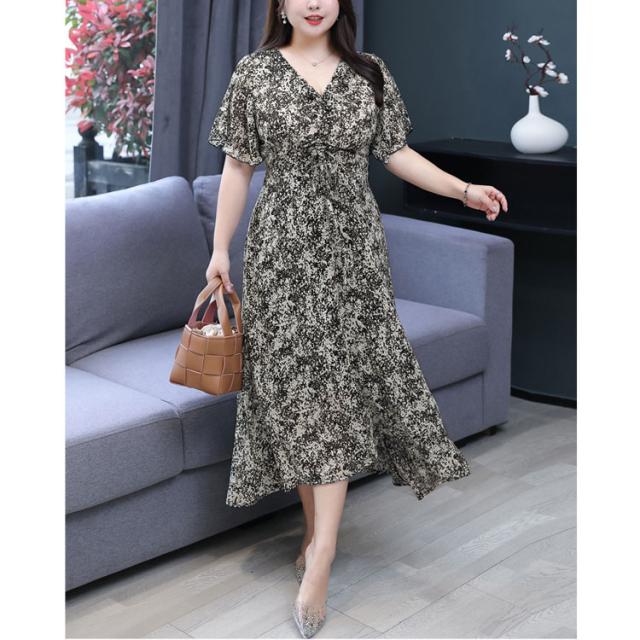 フレアスリーブシャーリングワンピース