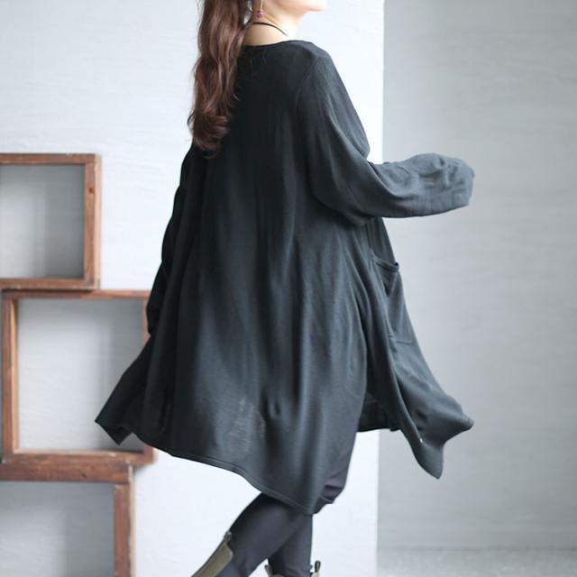 Vネックイレギュラーヘムチュニック