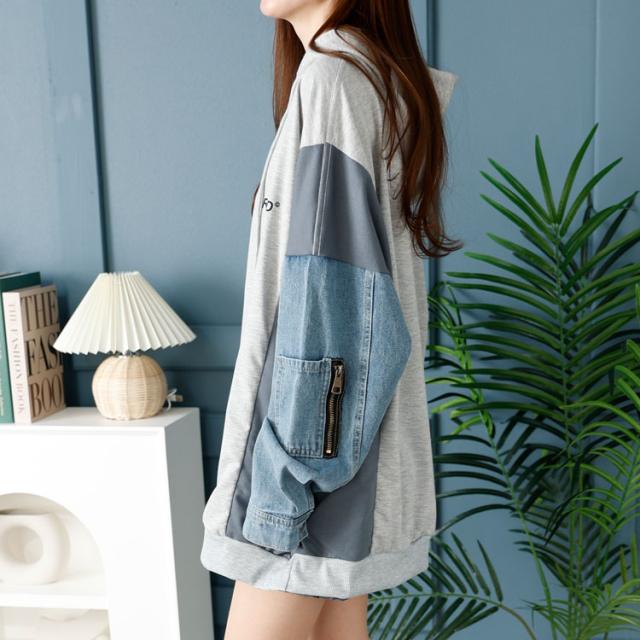 デニムミックスパーカー