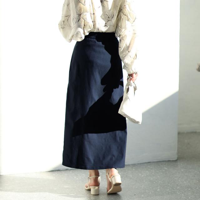 アシメレイヤードロングスカート