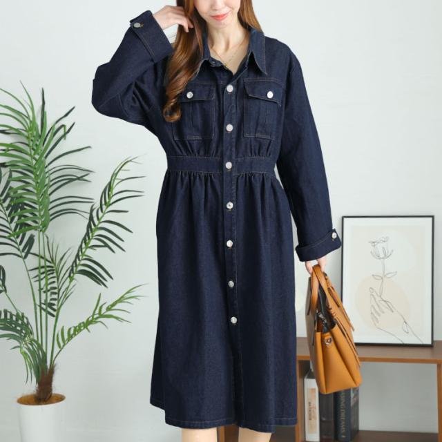 デニムフレアワンピース